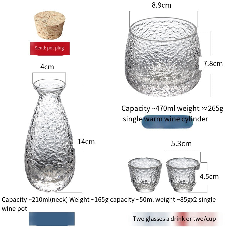 和風の小さなワイングラスセット ワイングラス 酒器 ワインセット 水差し ドリンクグラス フルーツワイングラス 酒器 家庭用ワイン仕切りグラス