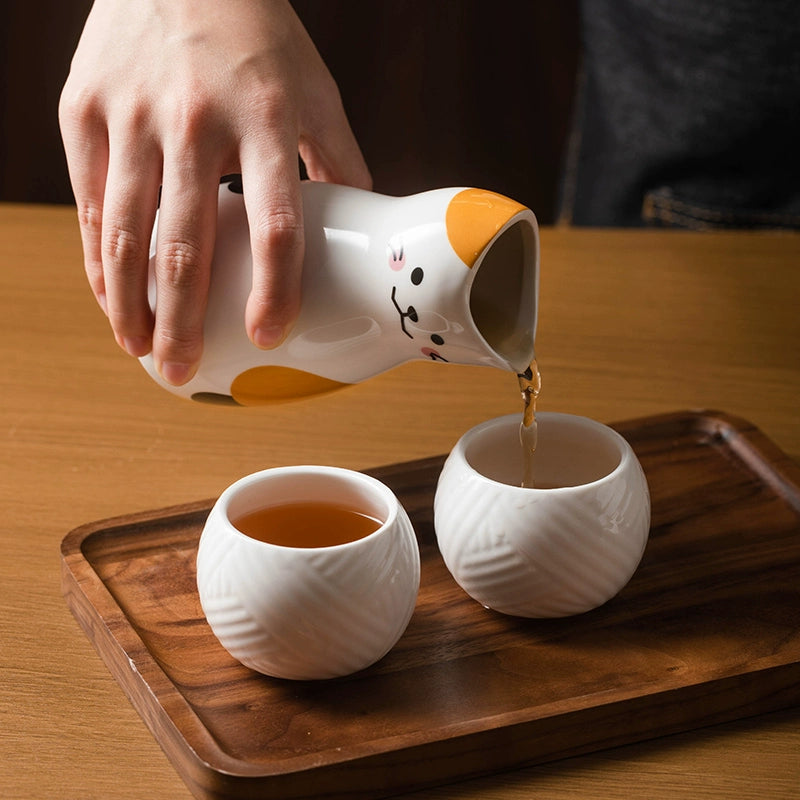 Japanese-style small wine glass set wine glass sake wine set jug drinking glass fruit wine glass liquor household wine divider glass