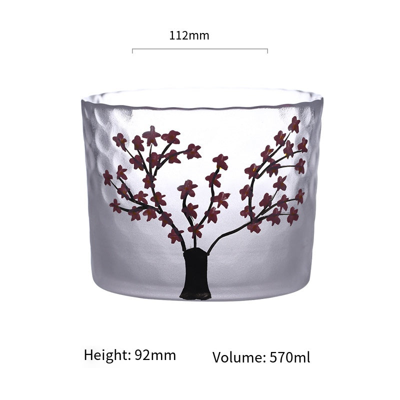 和風梅の花の親指酒器酒器セットクリエイティブ梅の花すりガラスワインディスペンサー酒器セット卸売